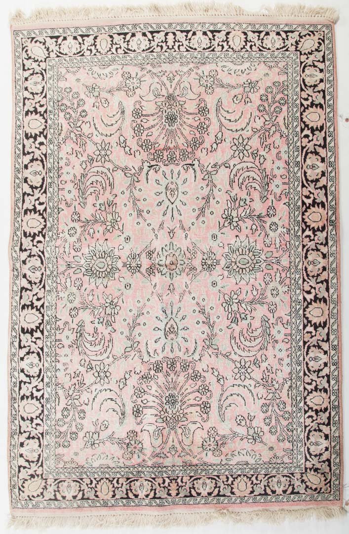 Silk Kashmir rug, approx. 4 x 6 (1 of 2)