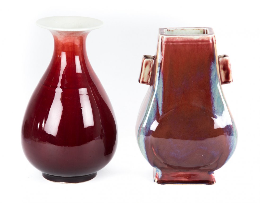 Two Chinese Sang de Boeuf porcelain vases (1 of 4)