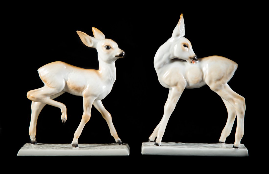 Two Rosenthal porcelain fawns (1 of 4)