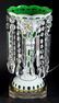 Pair continental cased glass lustre lamps - 2
