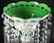 Pair continental cased glass lustre lamps - 3