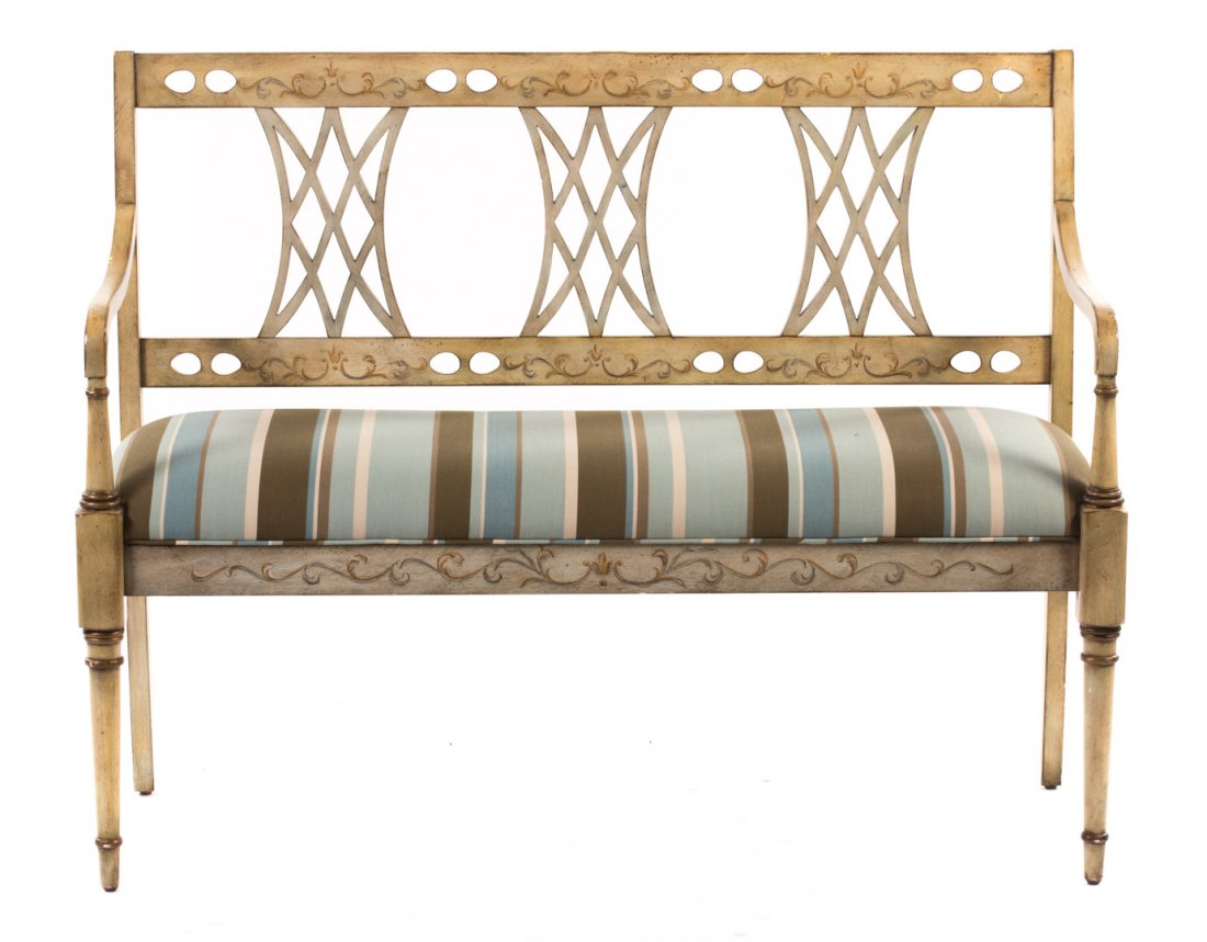 Regency style painted settee (1 of 5)