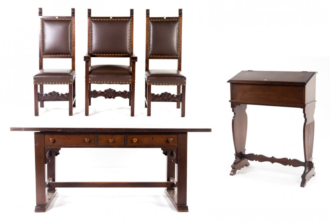 American Mission mahogany desk (1 of 9)