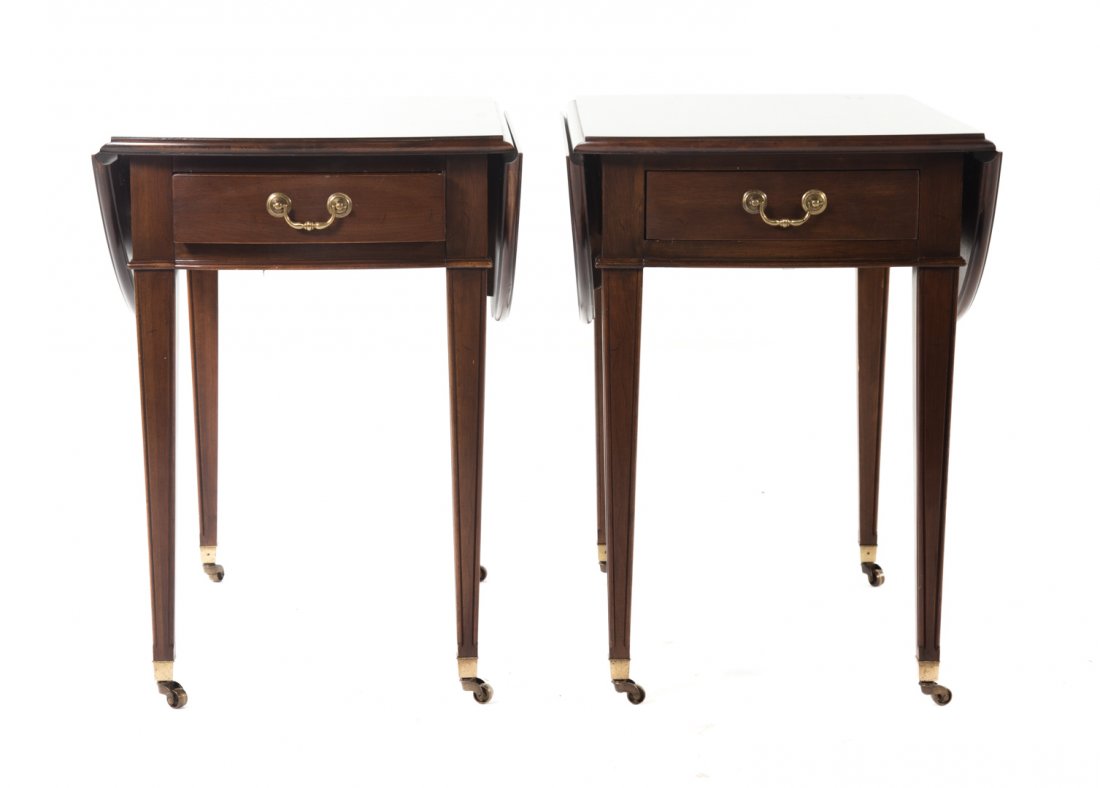 Pair of Ethan Allen mahogany Pembroke tables (1 of 4)