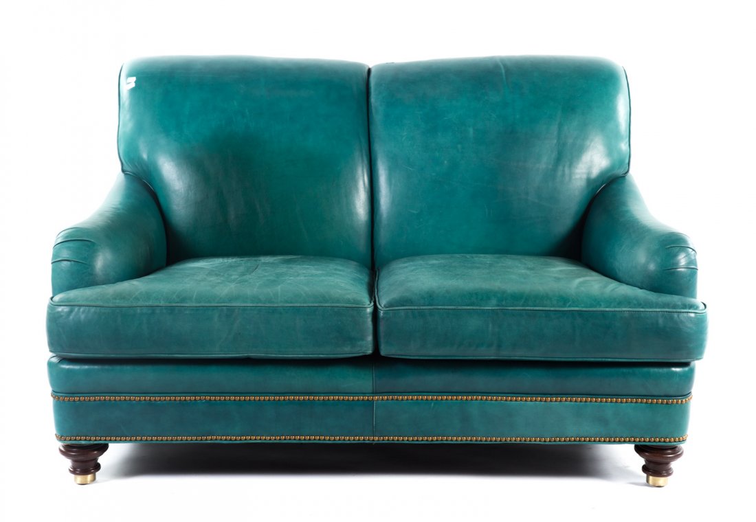 Hancock & Moor leather upholstered settee (1 of 5)