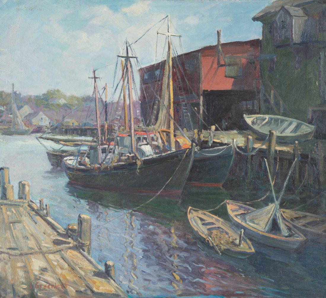 Jacob Greenleaf. "Italian Fishing Boats," oil (1 of 5)