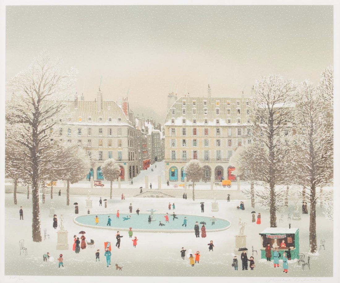 Michel Delacroix. "Jardin des Tuileries..." litho. (1 of 5)