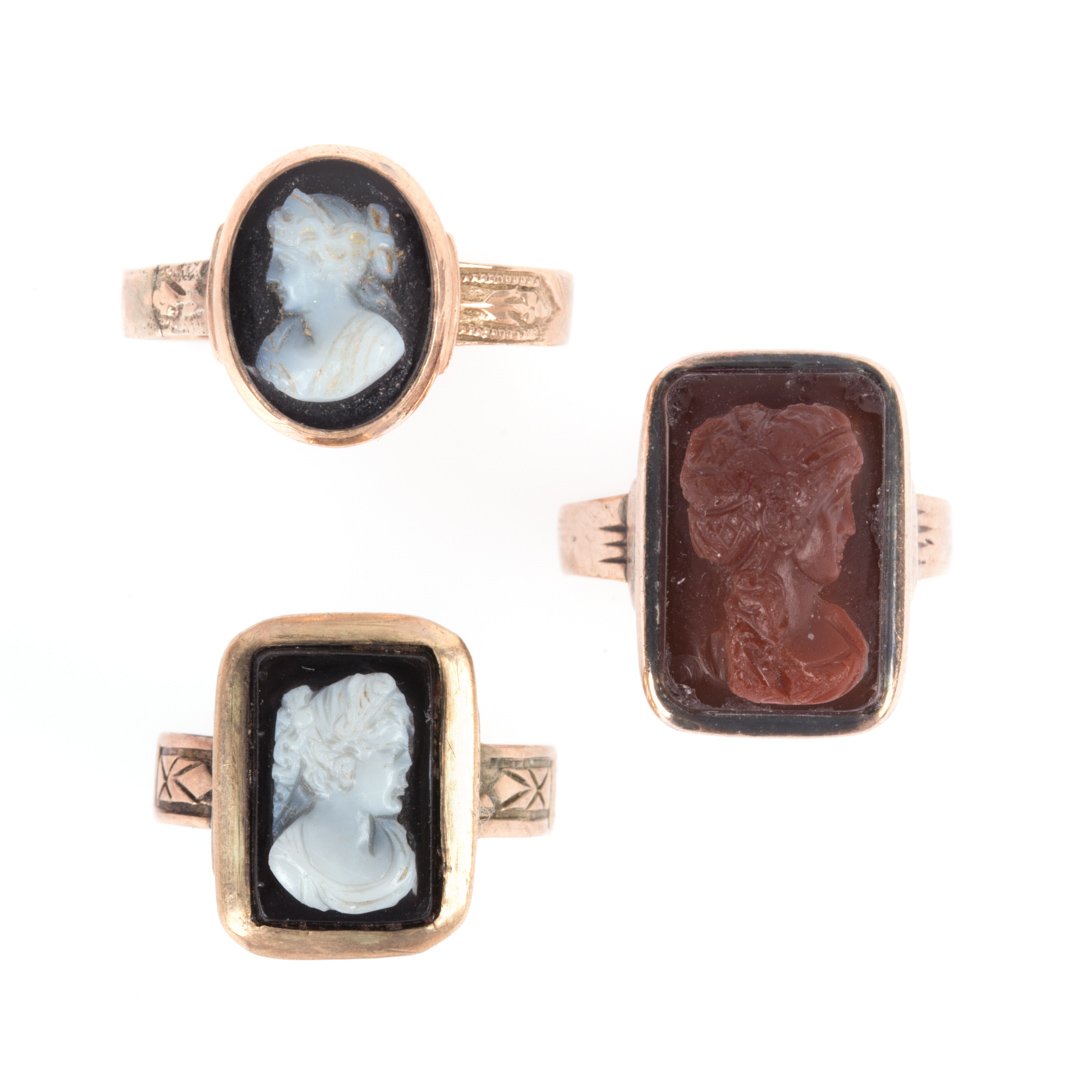 A Trio of Carved Cameo Rings (1 of 5)