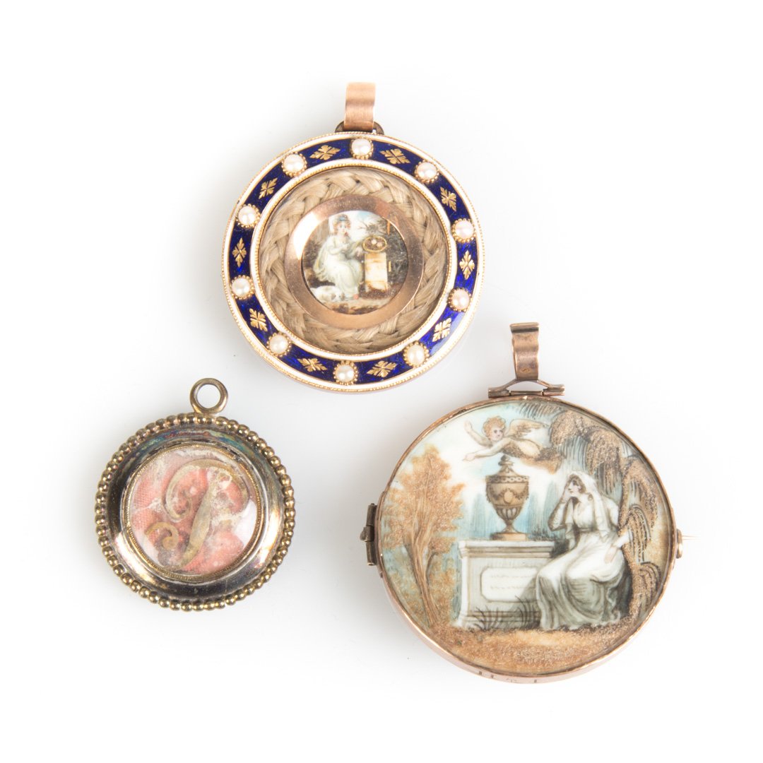 A Trio of Victorian Mourning Pendants (1 of 5)