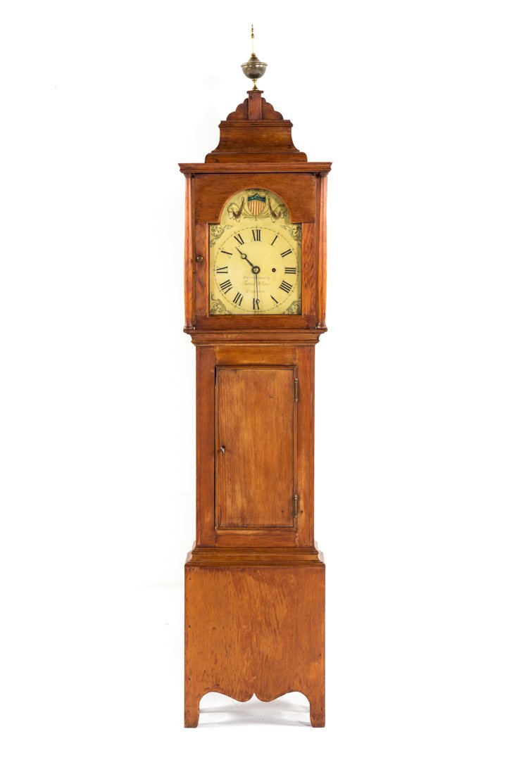 Centennial cherrywood diminutive tall-case clock (1 of 7)