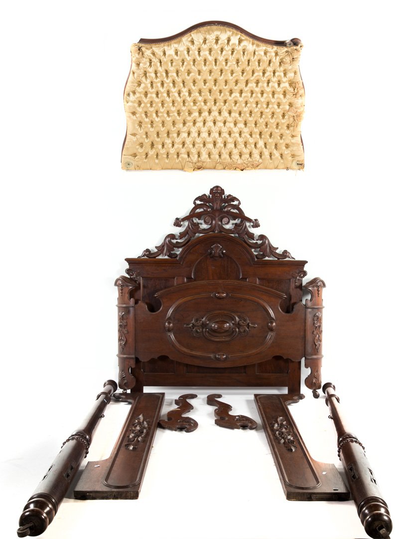 Elizabethan Revival walnut half tester bed (1 of 7)