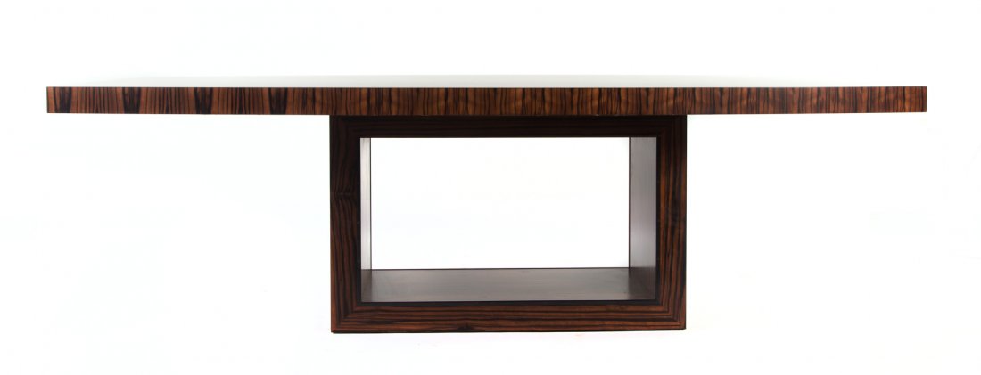 Macassar ebony veneered dining table (1 of 8)