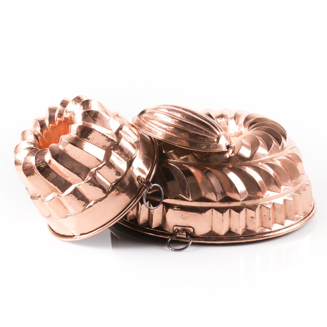 Three copper kitchen molds (1 of 5)