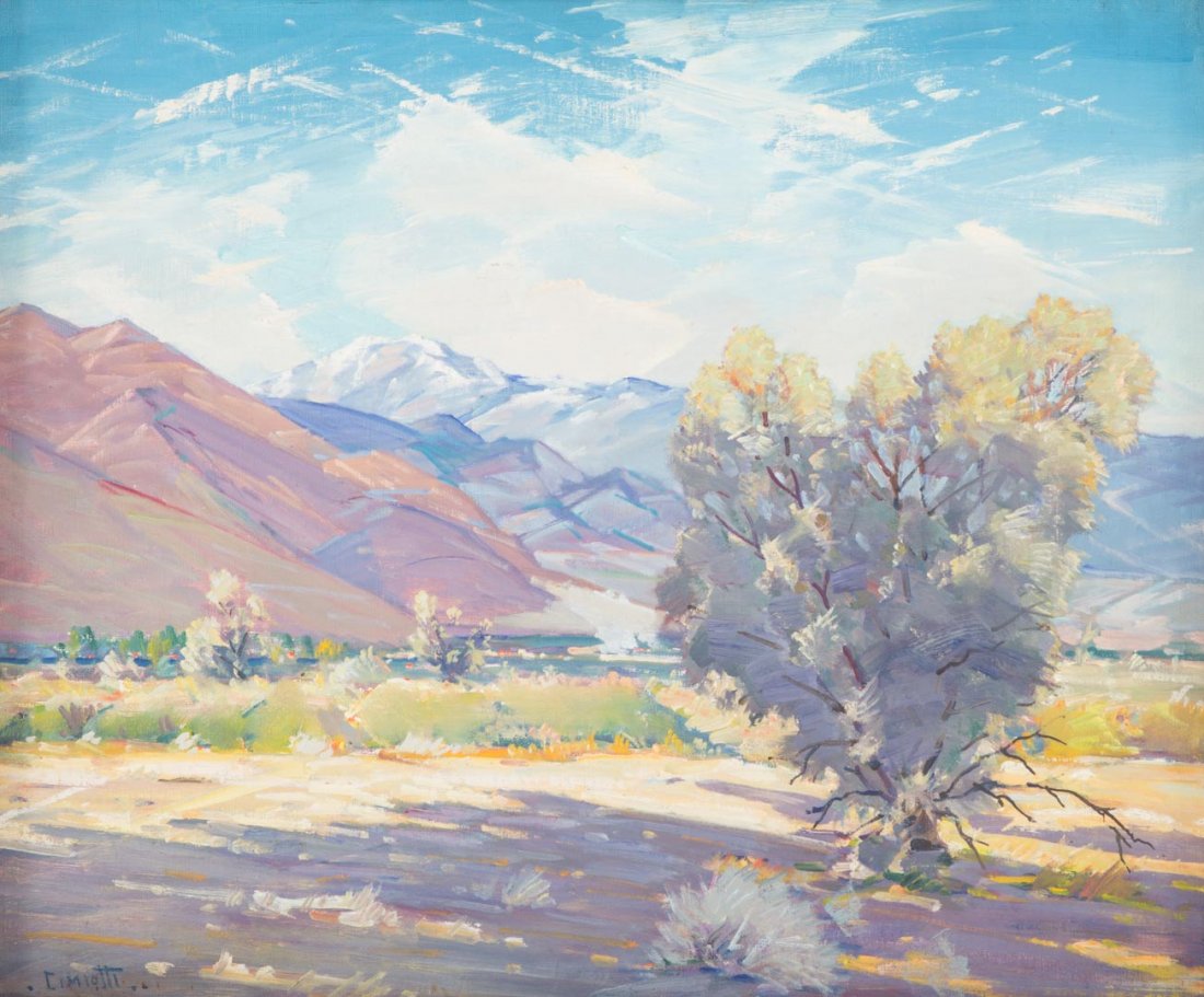 Gustave Cimiotti. "Smoke Tree in Colorado Desert" (1 of 4)