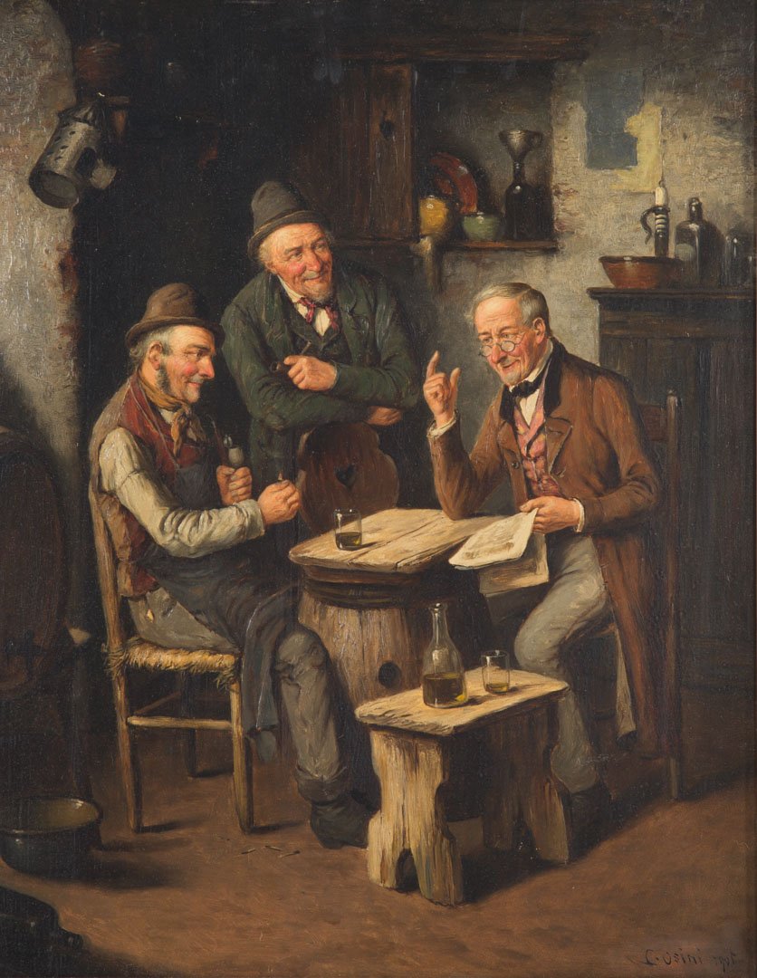 C. Usini. "The Politicians," oil on panel (1 of 5)