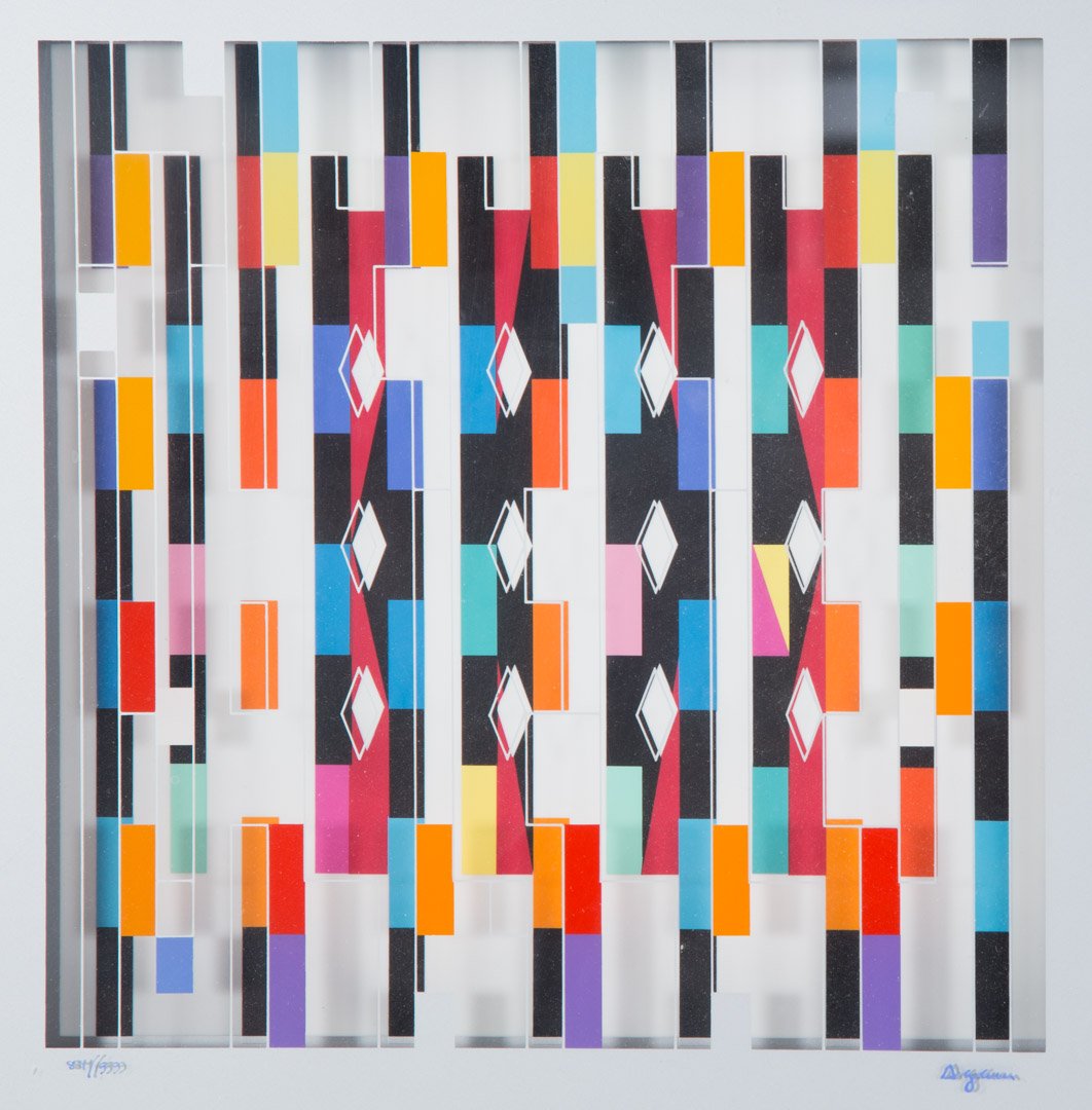 Yaacov Agam. Abstract Op-Art, double serigraph (1 of 3)