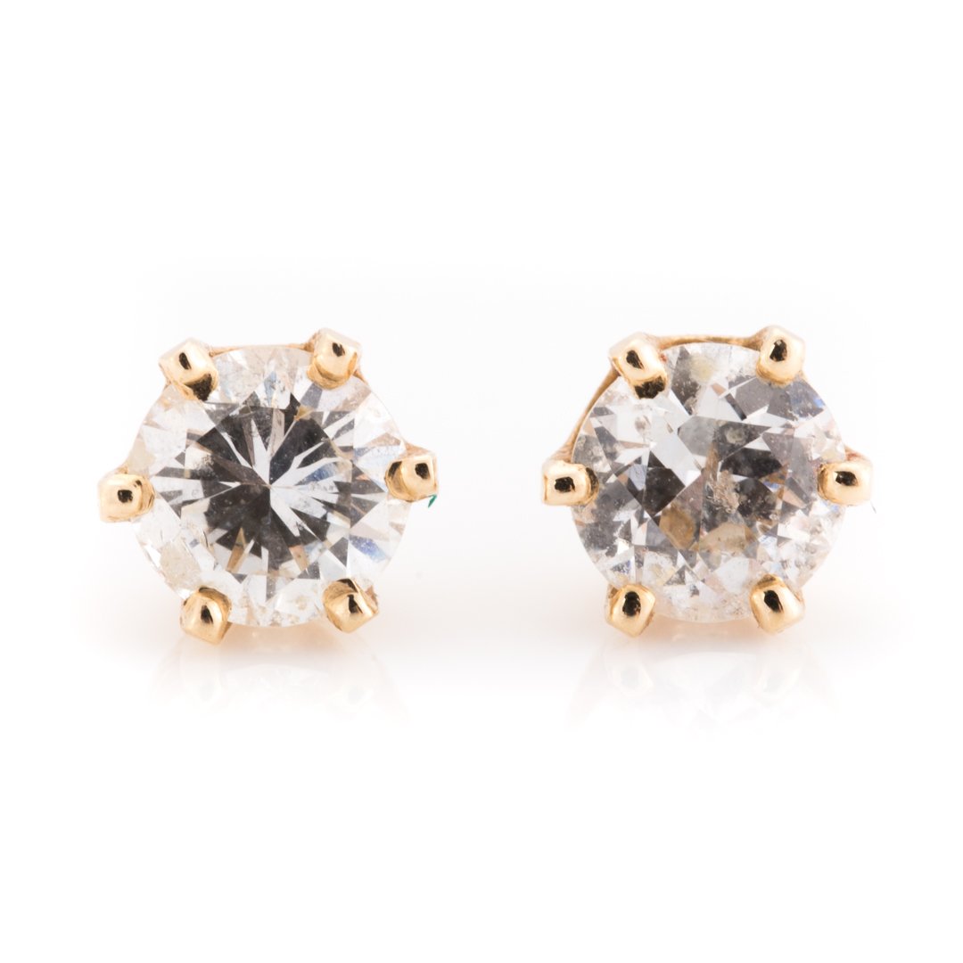 A Pair of Lady's Diamond Ear Studs (1 of 2)