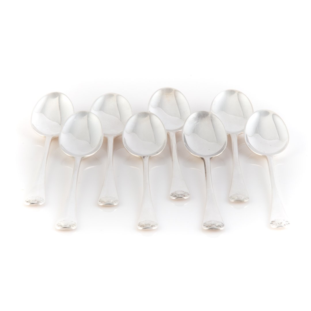 Set of 8 Stieff sterling silver coffee spoons (1 of 3)