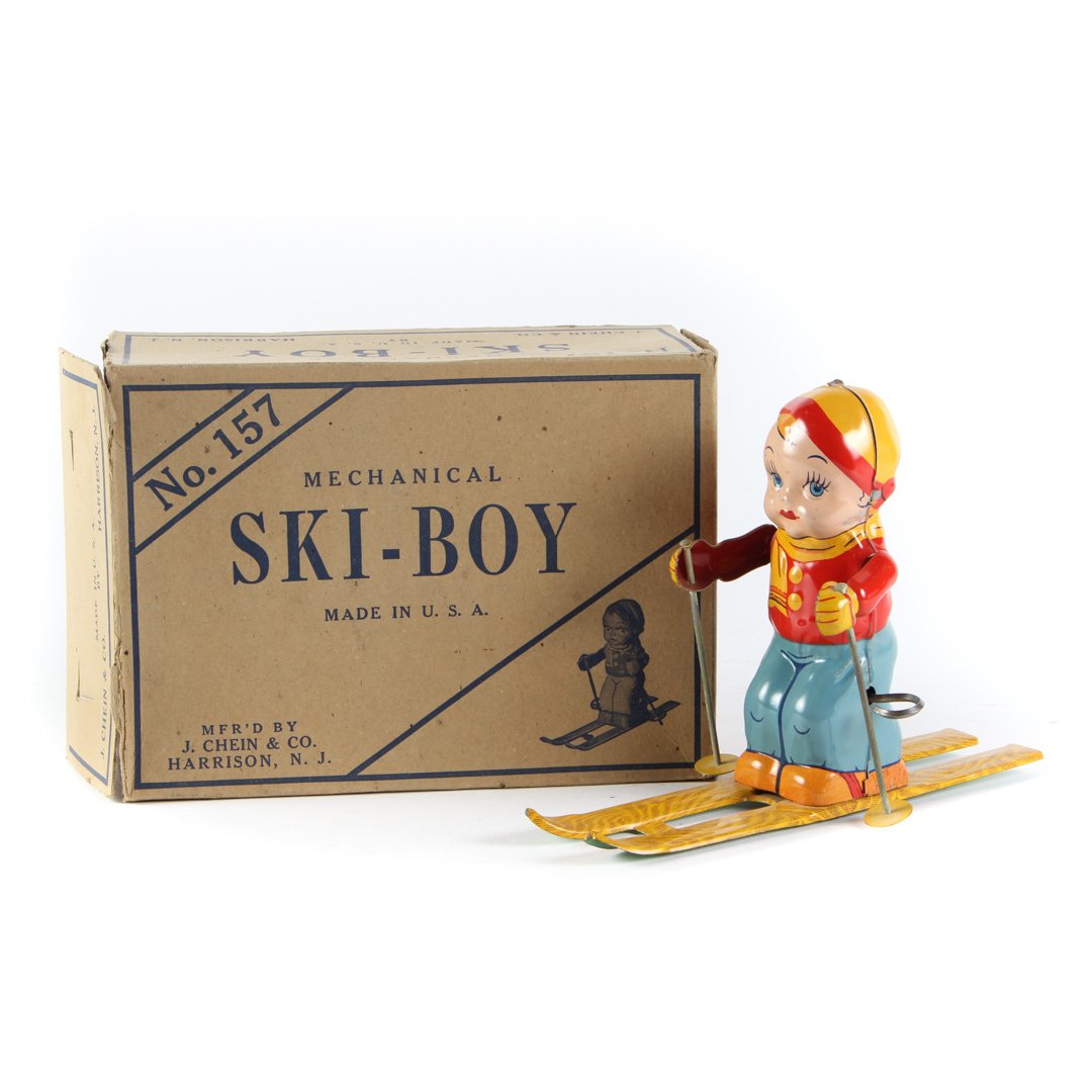 Chein Ski Boy Mechanical, Tin Litho (1 of 3)