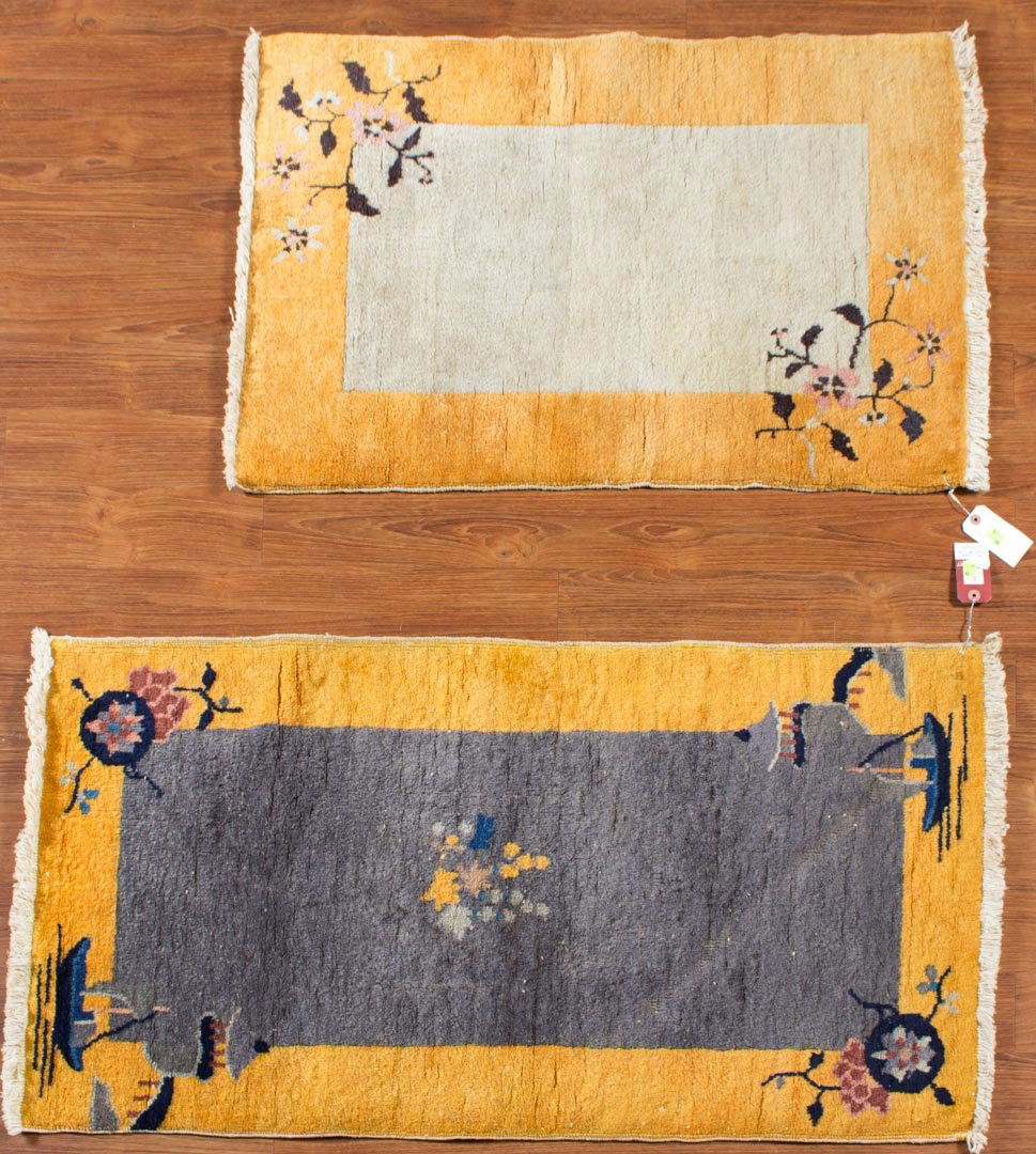 Two antique Fette scatter rugs, China, circa 1925 (1 of 1)