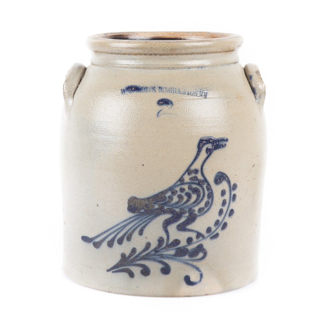 American salt glazed stoneware storage crock (1 of 5)