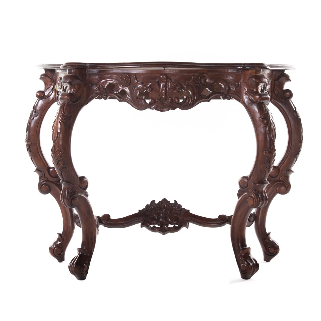 Rococo Revival style mahogany console (1 of 3)