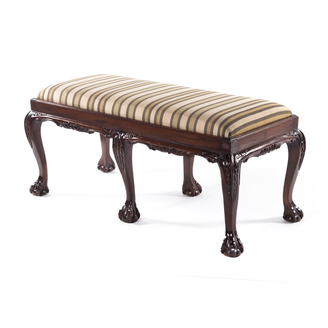 George II style mahogany bench (1 of 3)