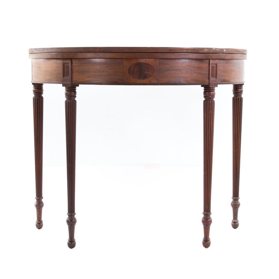 Potthast Federal style mahogany flip-top table (1 of 3)