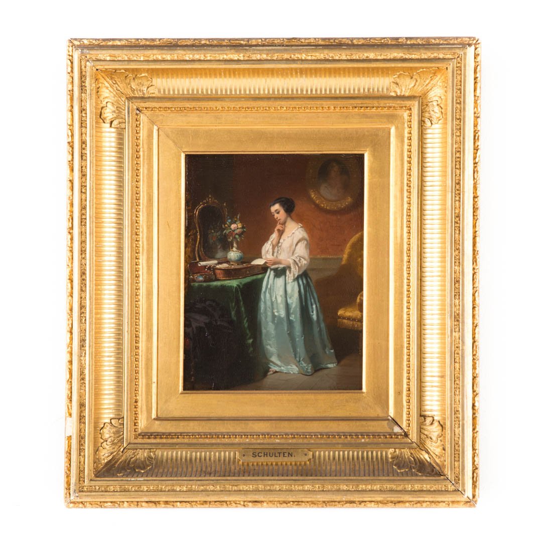 Hendrik Scholten. The Love Letter, oil on panel (1 of 4)