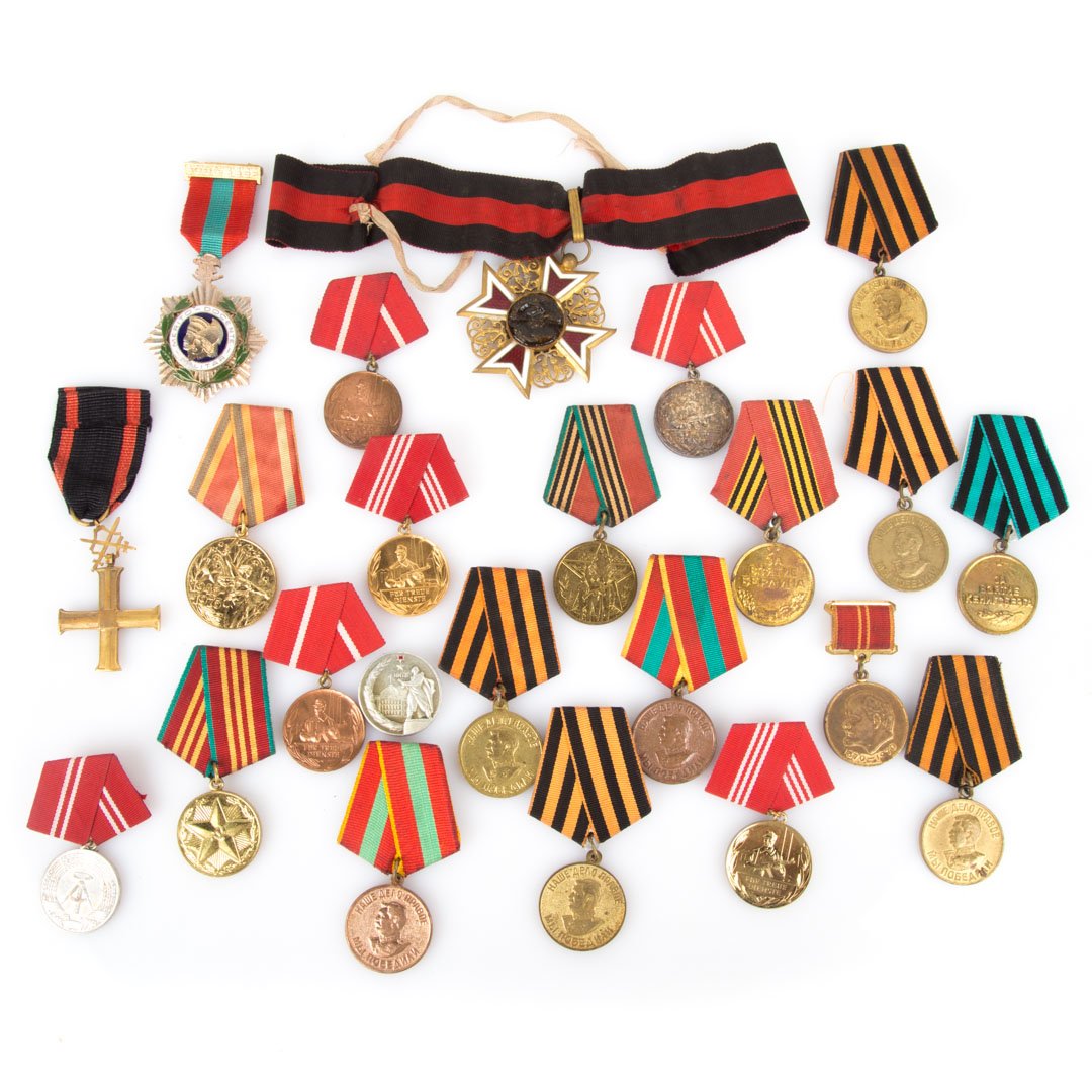 Assortment of Soviet medals: .