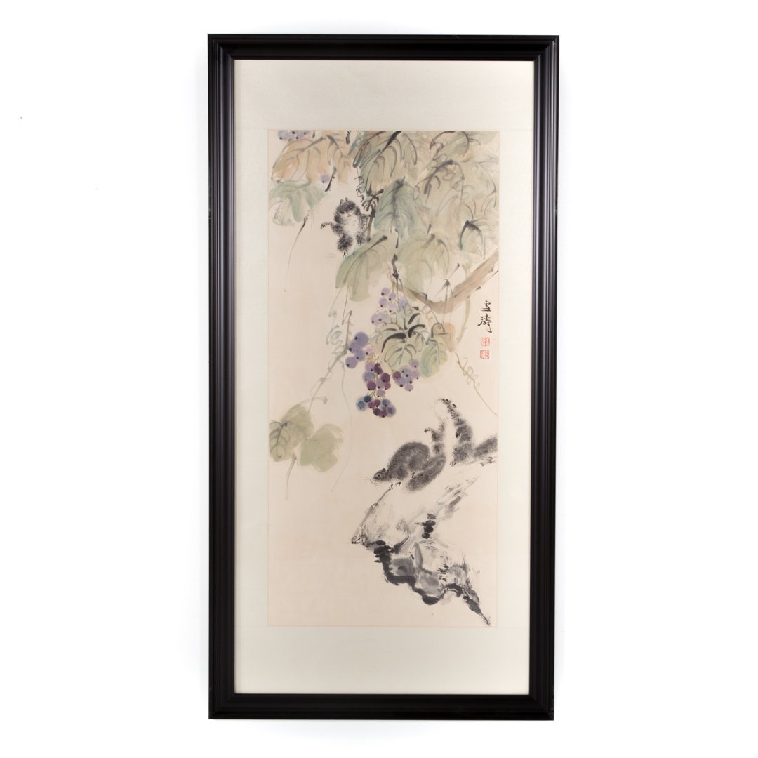 Chinese School, 20th century gouache (1 of 4)