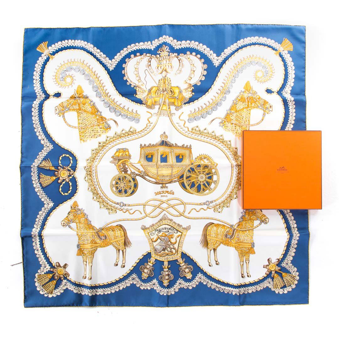 Authentic “Paperoles” Silk Scarf by Hermès (1 of 4)