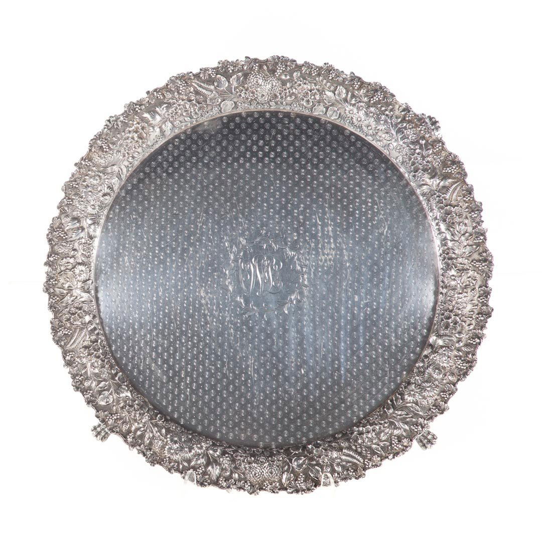 Massive Kirk "Repousse" sterling salver/waiter (1 of 4)