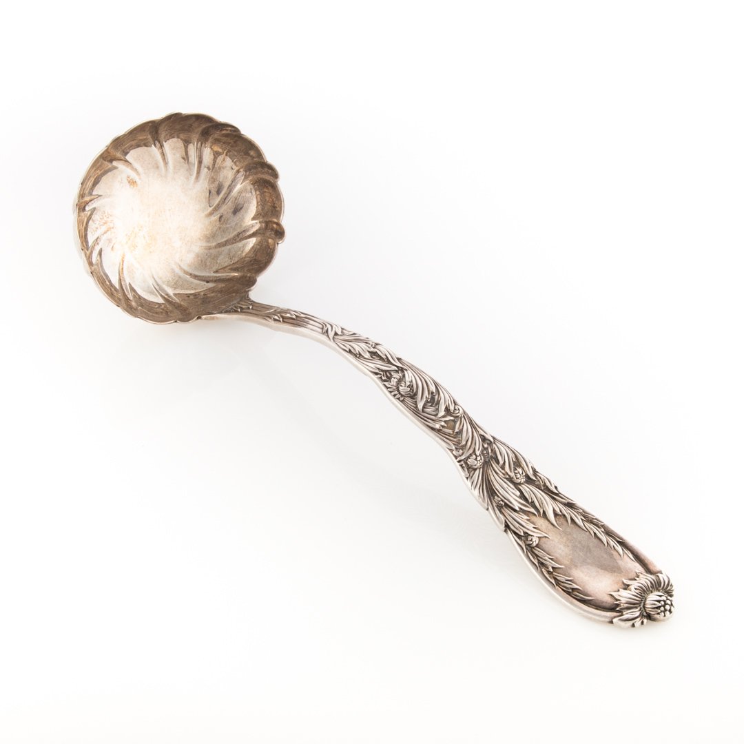 Tiffany "Chrysanthemum" sterling large soup ladle (1 of 4)