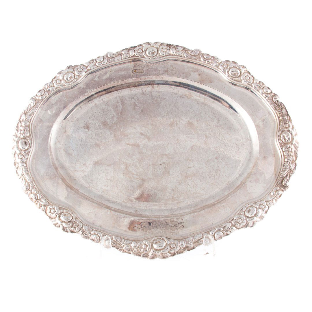 Georgian sterling silver oval platter circa 1819 (1 of 6)