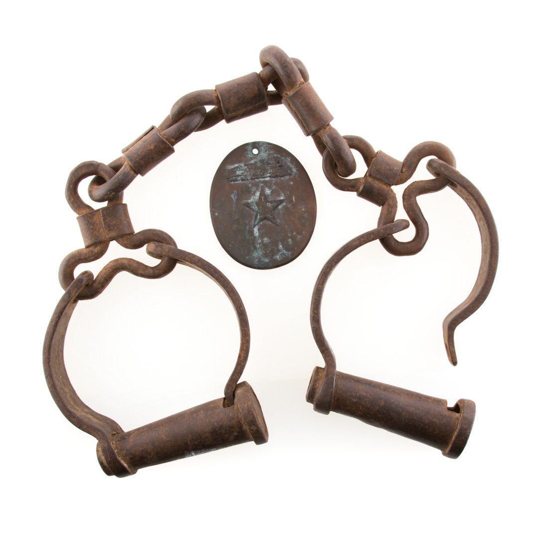 Set of wrought iron shackles (1 of 3)