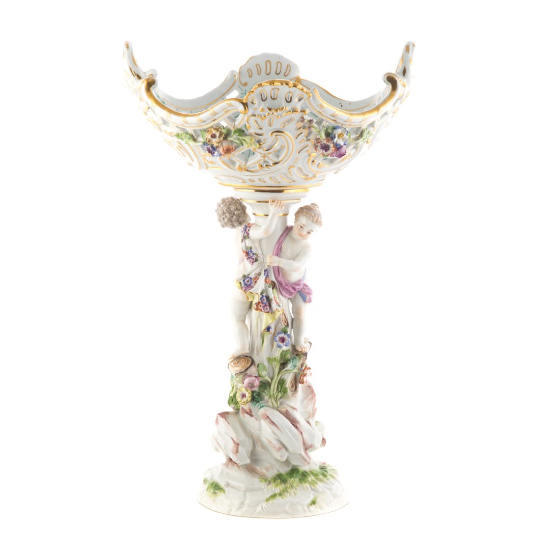 Meissen porcelain figural compote (1 of 4)