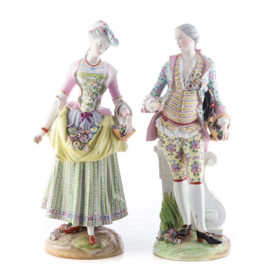 Pair German porcelain figures (1 of 3)