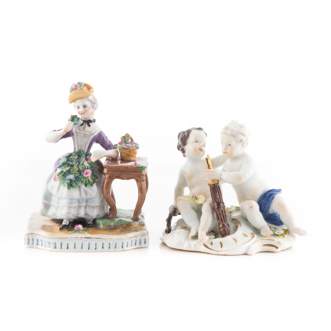 Two German porcelain figure groups (1 of 3)