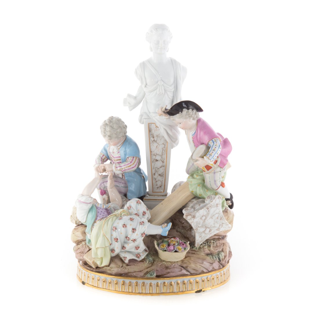 Meissen porcelain figural group (1 of 4)