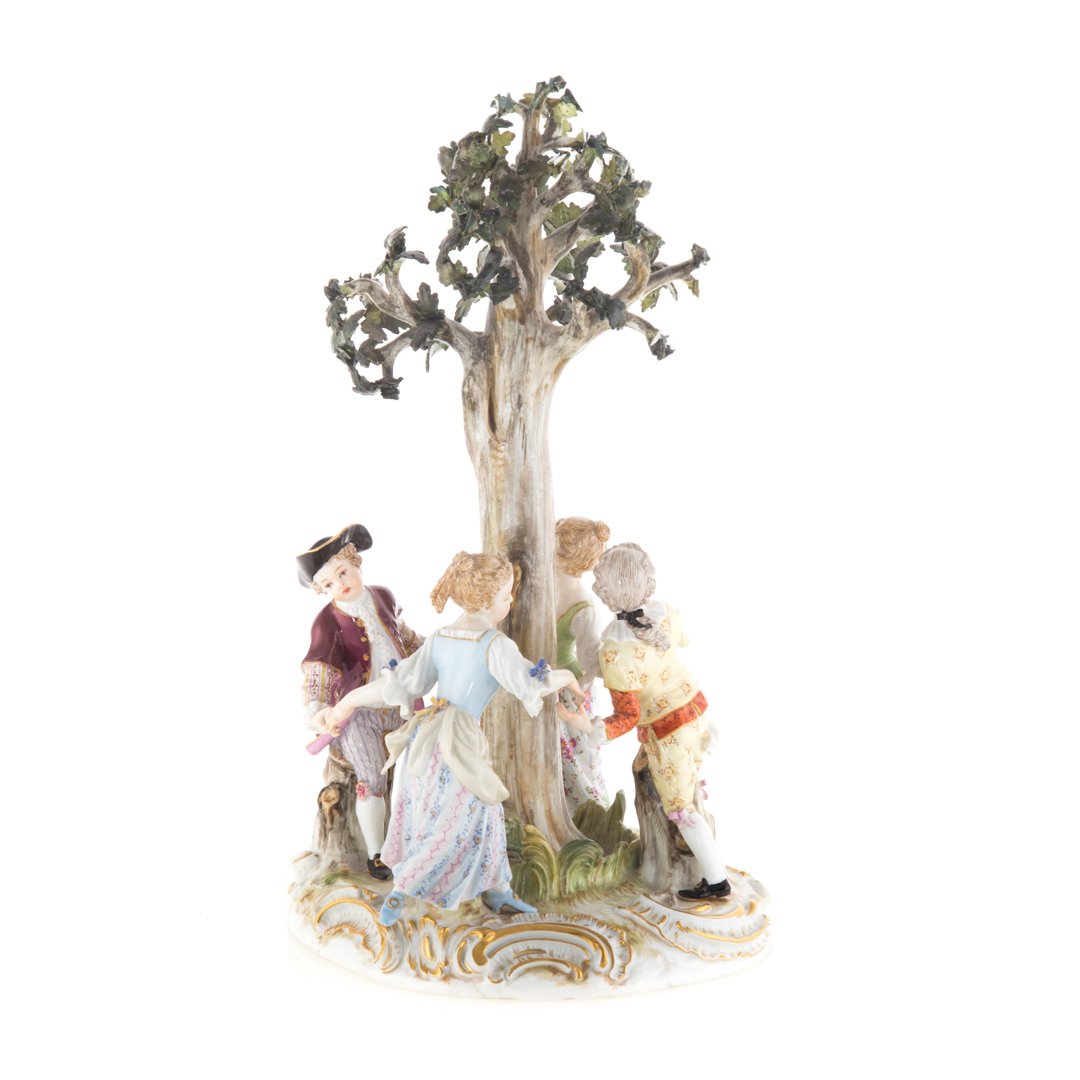 Meissen porcelain figural group (1 of 4)