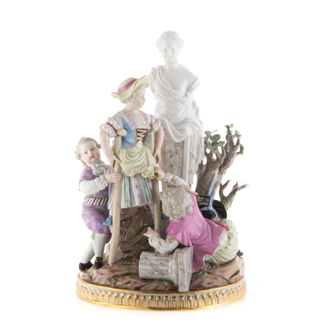 Meissen porcelain figural group (1 of 4)