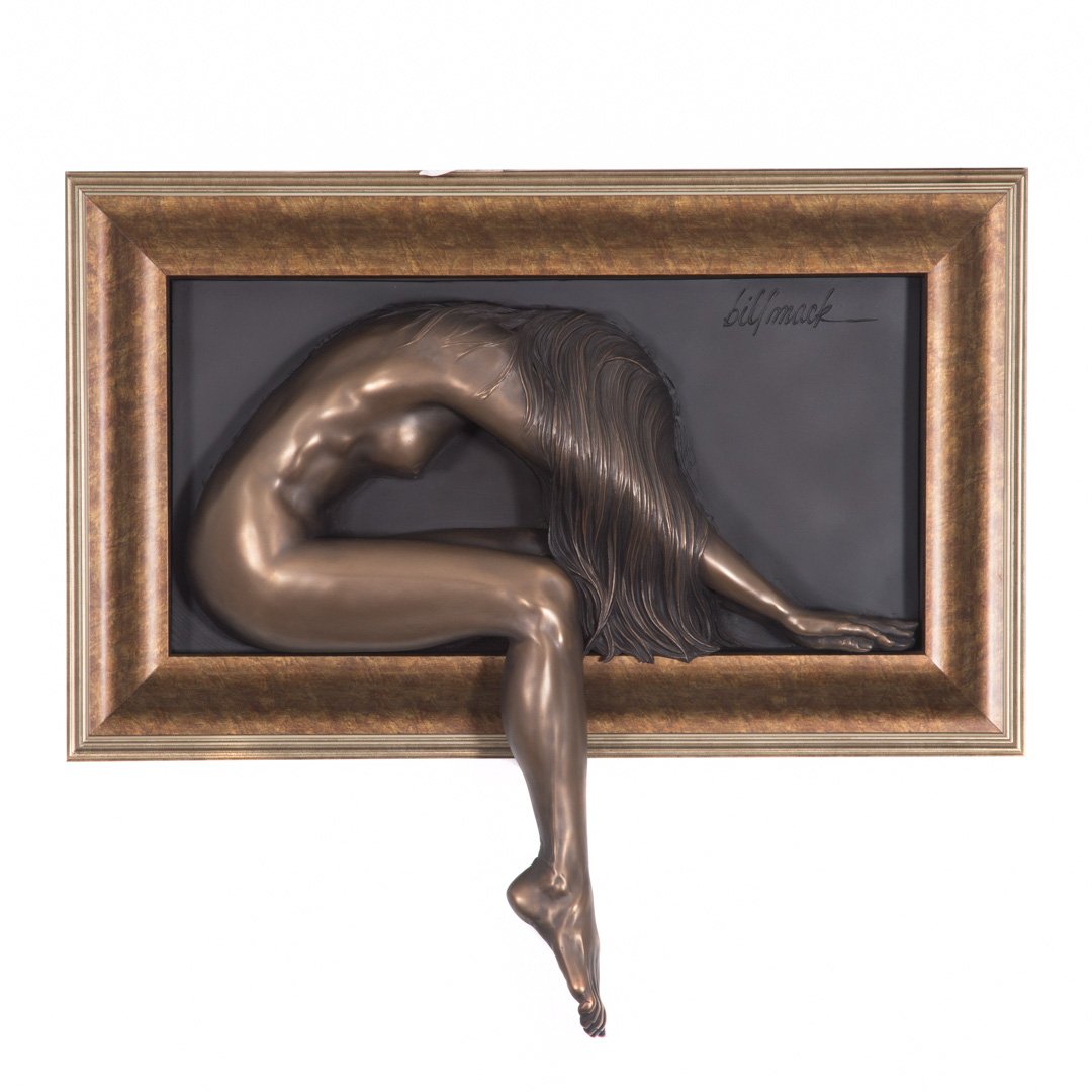 Bill Mack. Elusive, bonded bronze relief sculpture (1 of 2)