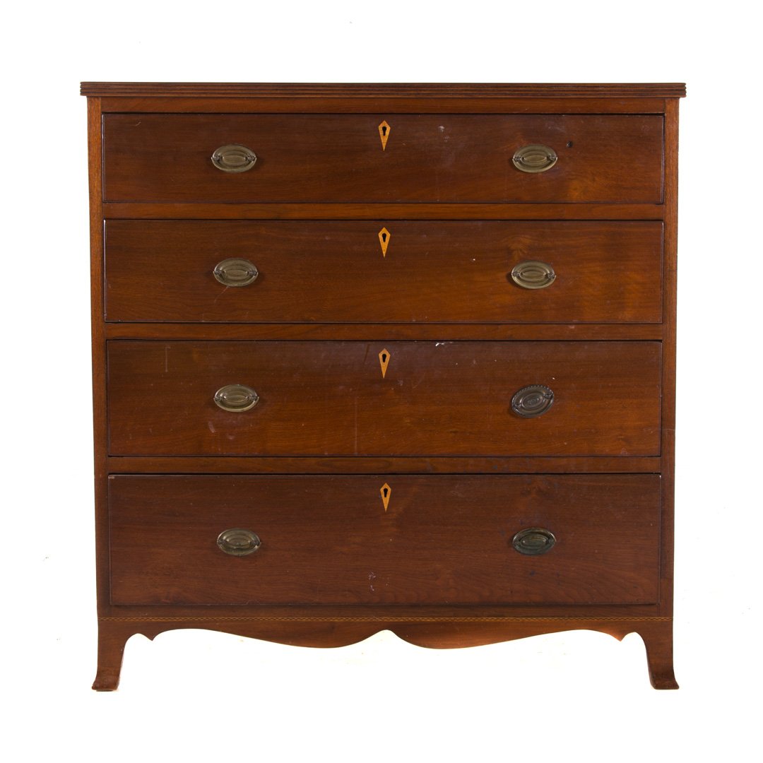 Federal walnut chest of drawers (1 of 4)