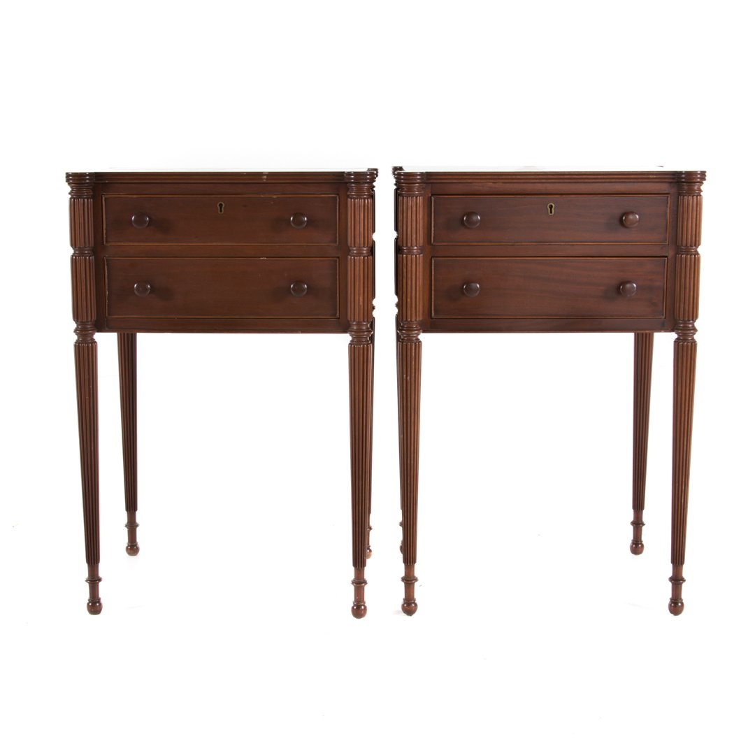 Pair Potthast Bros. Federal style mahogany stands (1 of 4)