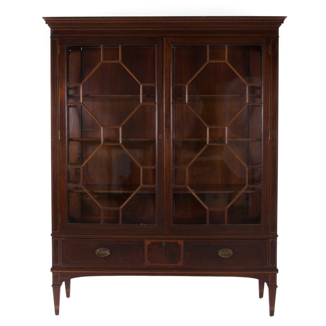 Potthast Bros Federal style mahogany inlay cabinet (1 of 7)