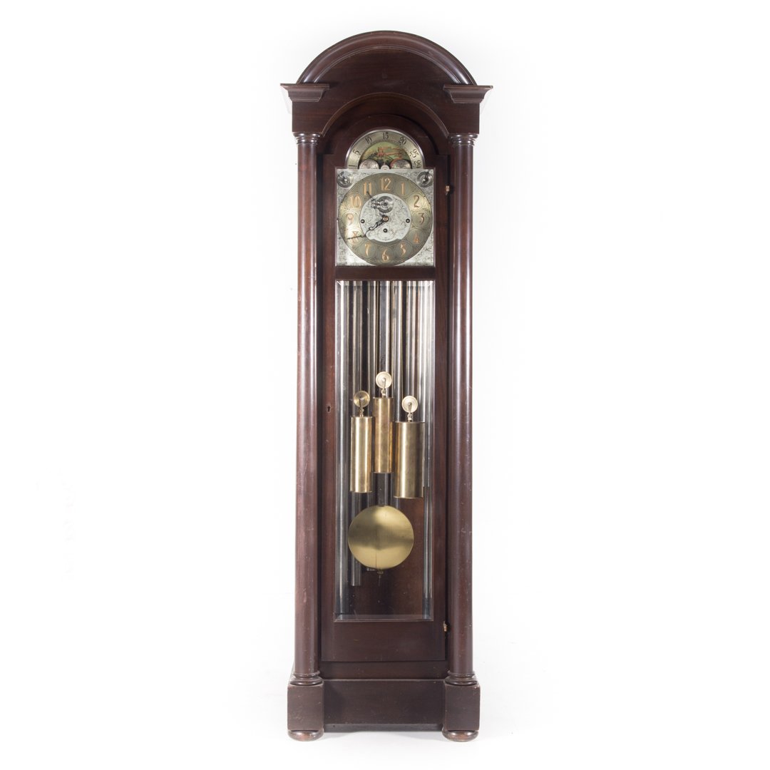 Classical Revival mahogany tall case clock (1 of 6)