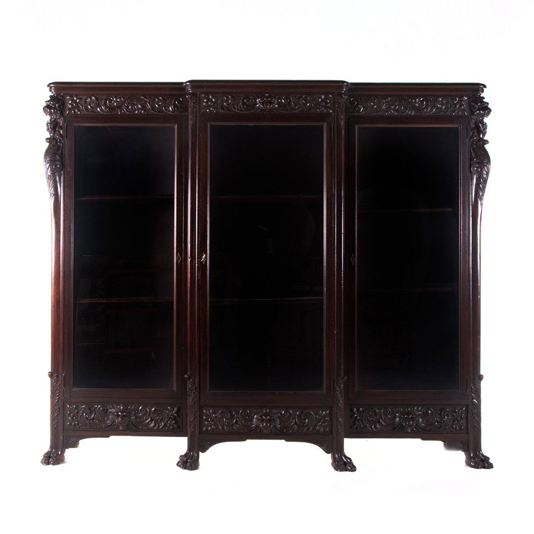 American Renaissance Revival walnut bookcase (1 of 3)