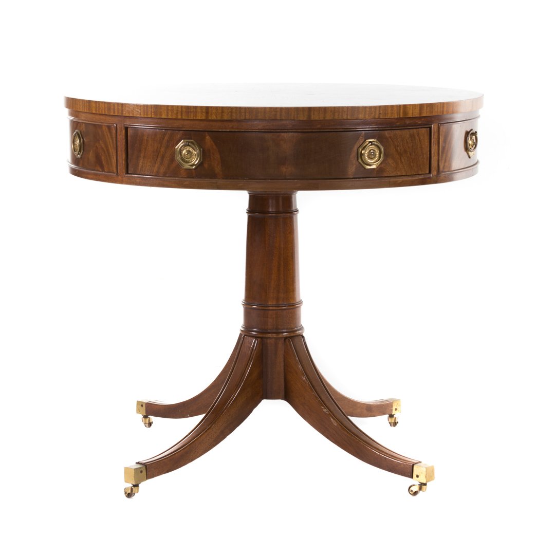 Hickory Chair Federal style mahogany drum table (1 of 4)