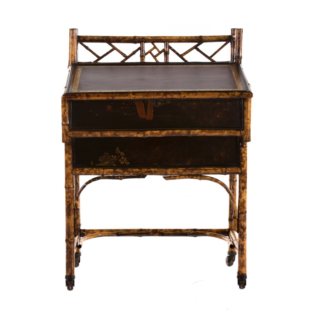 Victorian painted bamboo lady's desk (1 of 4)